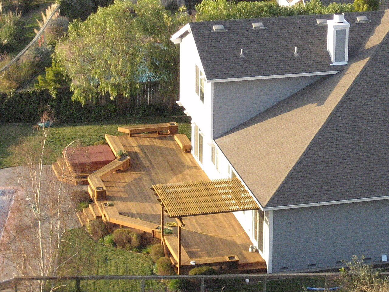 Terrasse en bois sur lambourdes